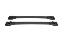 Toyota Sienna 2010–2020 Jumta bagāžnieka šķērstieņi melni uz OEM reliņiem (alumīnijs) foto 4