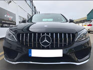Mercedes C-class W205 2014–2021 Priekšējais režģis Panamericana GT (Avantgarde/AMG-Line/C43 AMG) 2018+, ar kameru foto 7