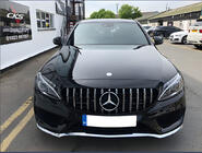 Mercedes C-class W205 2014–2021 Priekšējais režģis Panamericana GT (Avantgarde/AMG-Line/C43 AMG) 2018+, ar kameru foto 6