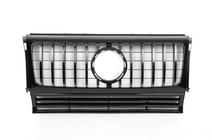 Mercedes G class W463 1990–2018 Priekšējais radiatora režģis (GT, ar hroma līstēm) foto 2