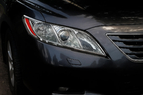 Toyota Camry 2006–2011 Hromētas lukturu uzlikas (2 gab., plastmasa) foto 1