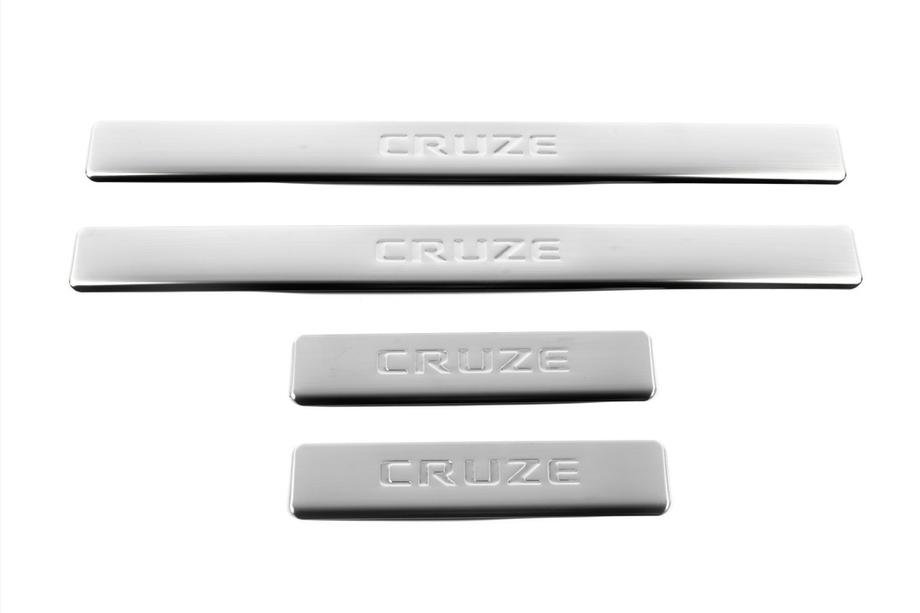 Chevrolet Cruze 2009–2015 Hroma sliekšņu uzlikas (4 gab., OmsaLine) Foto 3