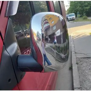 Spoguļu uzlikas (2 gab., nerūsējošais tērauds) foto 2