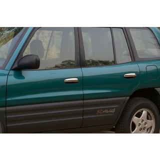 Hromētas durvju rokturu uzlikas (4 gab., plastmasa) Toyota Rav 4 1996–2001 foto 1