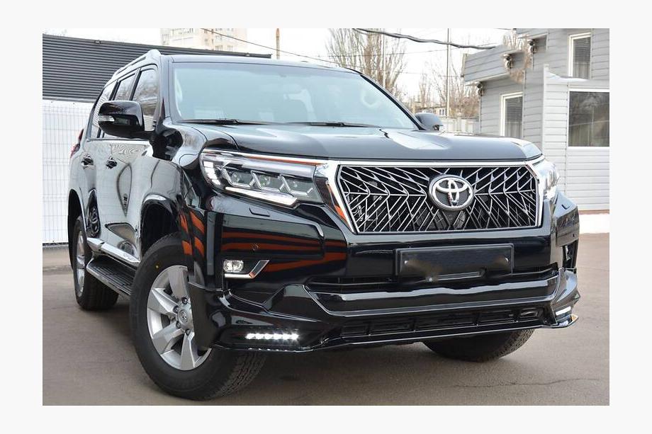Toyota Land Cruiser Prado 150 2009–2023 Priekšējā un aizmugurējā bampera uzlikas TRD (2017-) Balta krāsa Foto 1