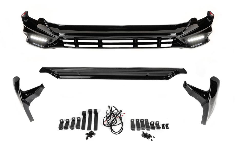 Toyota Land Cruiser Prado 150 2009–2023 Priekšējā un aizmugurējā bampera uzlikas TRD (2017-) Balta krāsa Foto 2