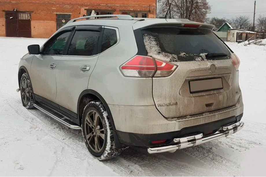 Nissan X-trail T32/Rogue 2014–2021 Aizmugures aizsargstienis NSXT.13.6.B1-08 (nerūsējošais tērauds) Foto 3