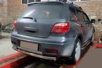 Mitsubishi Outlander 2001–2006 Aizmugures aizsargloks AK002/2 (nerūsējošais tērauds) foto 2
