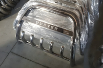 Dacia Duster 2008–2018 Priekšējais aizsargstienis (bullbar) RNDT.09.F1-58.6 (nerūsējošais tērauds) foto 2