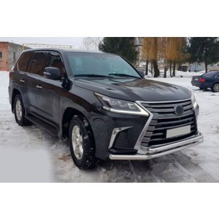 Priekšējais aizsargstienis ST014 (2015+, nerūsējošais tērauds) Lexus LX570/450d 2008–2022 foto 2