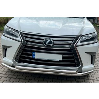 Priekšējais aizsargstienis ST014 (2015+, nerūsējošais tērauds) Lexus LX570/450d 2008–2022 foto 4