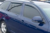Skoda Octavia II A5 2010–2013 Logu vēja deflektori SW (4 gab., HIC) foto 2