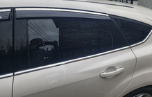 Ford Focus III 2011–2017 Logu vēja deflektori ar hromētu līsti Niken (SD/HB, 4 gab.) foto 5