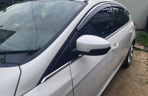 Ford Focus III 2011–2017 Logu vēja deflektori ar hromētu līsti Niken (SD/HB, 4 gab.) foto 3