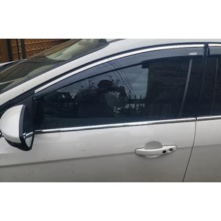 Logu vēja deflektori ar hromētu līsti Niken (SD/HB, 4 gab.) Ford Focus III 2011–2017 foto 4