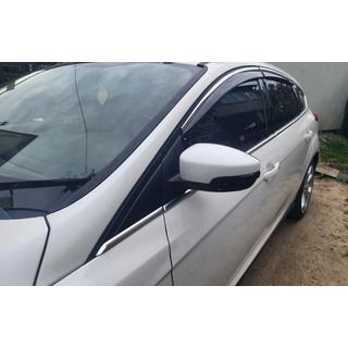 Logu vēja deflektori ar hromētu līsti Niken (SD/HB, 4 gab.) Ford Focus III 2011–2017 foto 3
