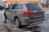 Mitsubishi Outlander 2012–2021 Aizmugurējais aizsargstienis AK004-2 (nerūsējošais tērauds) foto 3