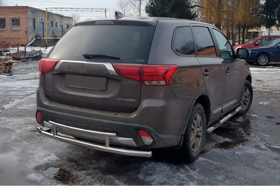 Mitsubishi Outlander 2012–2021 Aizmugurējais aizsargstienis AK004-2 (nerūsējošais tērauds) Image