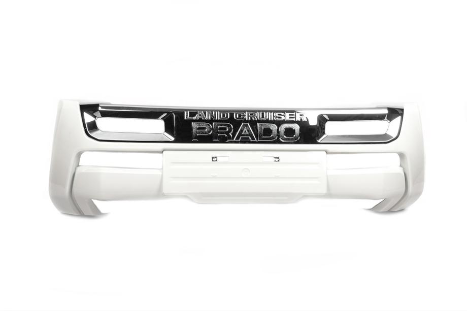 Toyota Land Cruiser Prado 150 2009–2023 Priekšējā bufera uzlika MiddleEast (2017-) Balta krāsa Image