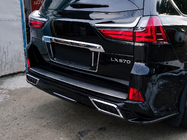 Lexus LX570/450d 2008–2022 Aizmugurējā bufera ieliktnis ar hromu (2016+) foto 3