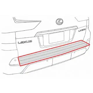 Aizmugurējā bufera ieliktnis ar hromu (2016+) Lexus LX570/450d 2008–2022 foto 4