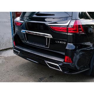Aizmugurējā bufera ieliktnis ar hromu (2016+) Lexus LX570/450d 2008–2022 foto 3