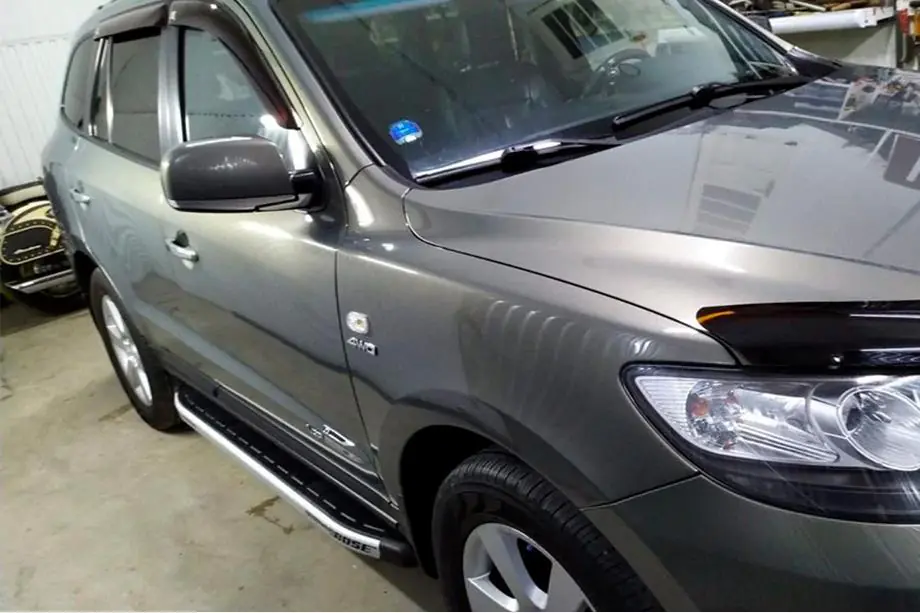 Hyundai Santa Fe 2 2006–2012 Sānu sliekšņi Fullmond (2 gab., alumīnija) Foto 3