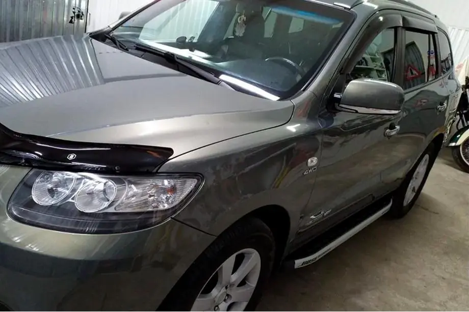 Hyundai Santa Fe 2 2006–2012 Sānu sliekšņi Fullmond (2 gab., alumīnija) Foto 8