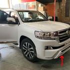 Toyota Land Cruiser 200 2007–2021 Priekšējā bampera lūpa 2016↗ (ME-style, zem apakšējās apmales) Melna krāsa foto 5
