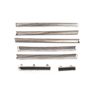 Koka dekoratīvie ieliktņi durvīm (tumšais koks) Toyota Land Cruiser 200 2007–2021 foto 1