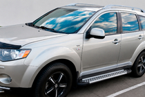 Mitsubishi Outlander 2006–2012 Sānu pakāpieni Allmond Grey (2 gab., alumīnija) foto 1