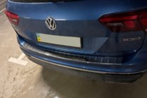Volkswagen Tiguan 2016–2023 Aizmugurējā bufera uzlika (Carmos, nerūsējošais tērauds) foto 8