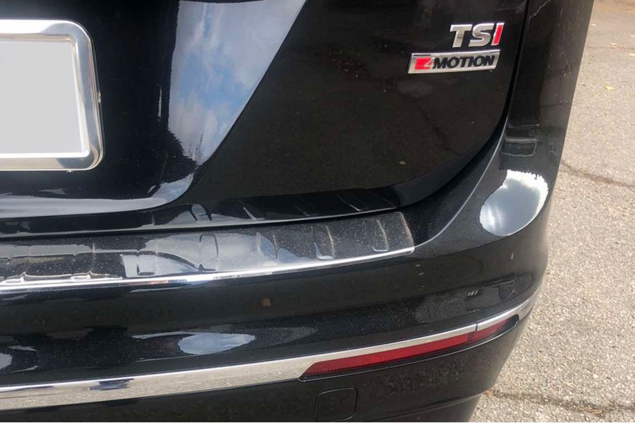 Volkswagen Tiguan 2016–2023 Aizmugurējā bufera uzlika (Carmos, nerūsējošais tērauds) Foto 6