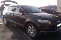 Audi Q7 2005–2015 Logu vēja deflektori ar hromētu līsti (4 gab., HIC) foto 6