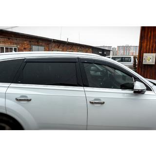 Logu vēja deflektori ar hromētu līsti (4 gab., HIC) Audi Q7 2015–2026 foto 2