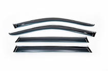 BMW X5 F15 2013–2018 Logu vēja deflektori ar hromētu līsti (4 gab., HIC) foto 5