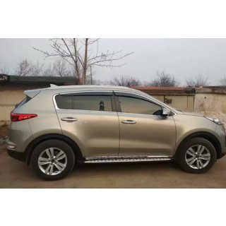 Logu vēja deflektori ar hromētu līsti (4 gab., HIC) Kia Sportage 2015–2021 foto 2