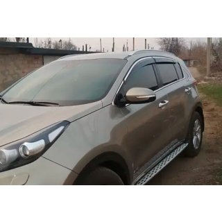 Logu vēja deflektori ar hromētu līsti (4 gab., HIC) Kia Sportage 2015–2021 foto 3