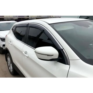 Logu vēja deflektori ar hromētu līsti (4 gab., HIC) Nissan Qashqai 2014–2021 foto 1
