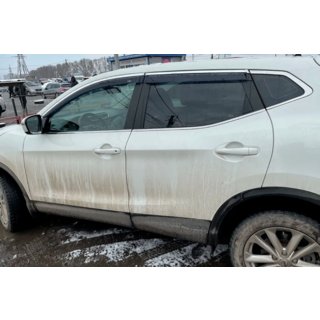 Logu vēja deflektori ar hromētu līsti (4 gab., HIC) Nissan Qashqai 2014–2021 foto 3