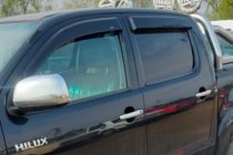 Toyota Hilux 2006–2015 Logu vēja deflektori (4 gab., HIC) foto 1