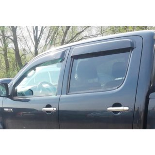 Logu vēja deflektori (4 gab., HIC) Toyota Hilux 2006–2015 foto 2