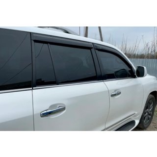 Logu lietus deflektori 8 cm (4 gab., HIC) Toyota Land Cruiser 200 2007–2021 foto 3