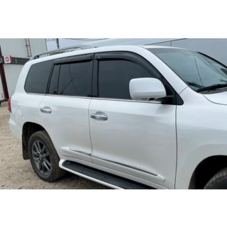 Logu lietus deflektori 8 cm (4 gab., HIC) Toyota Land Cruiser 200 2007–2021 foto 4