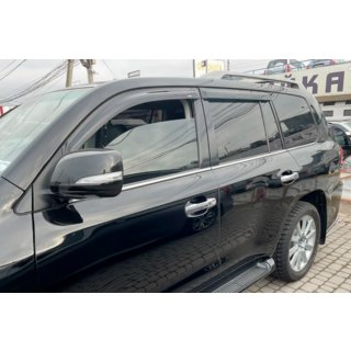 Logu lietus deflektori 8 cm (4 gab., HIC) Toyota Land Cruiser 200 2007–2021 foto 2