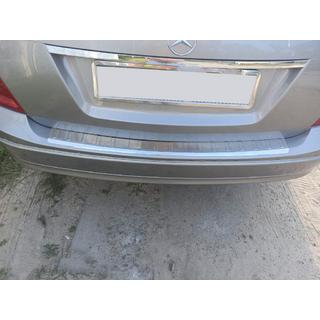 Aizmugurējā bufera uzlika (SW, spīdīga, nerūsējošais tērauds) Mercedes C klase W204 2007–2015 foto 1