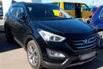 Hyundai Santa Fe 3 2012–2018 Logu vēja deflektori ar hromētu līsti (4 gab., HIC) foto 3