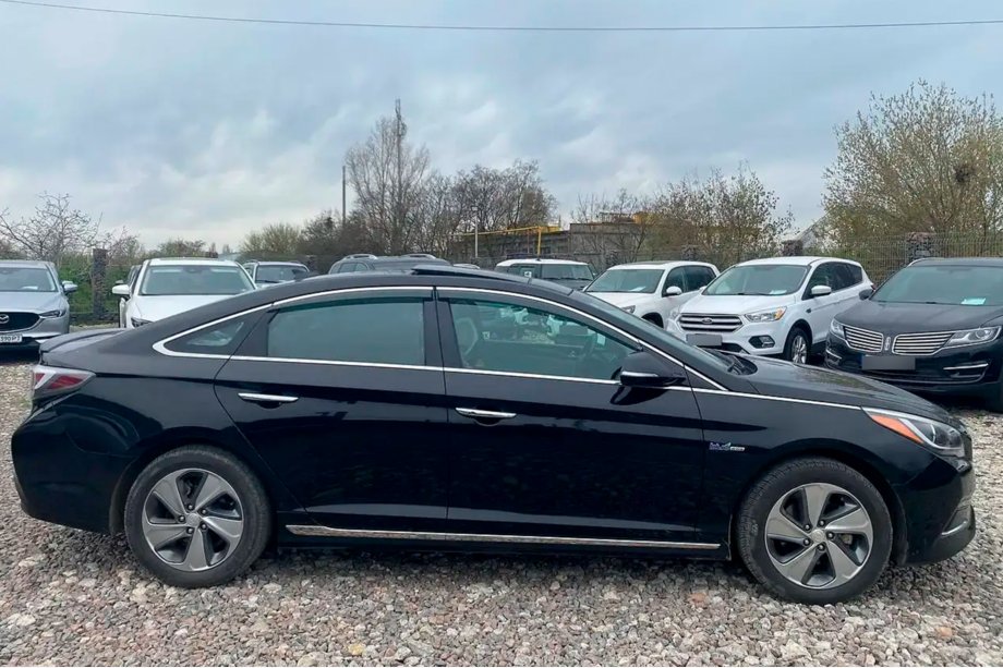 Hyundai Sonata LF 2014–2019 Logu vēja deflektori ar hromētu līsti (4 gab., HIC) Image