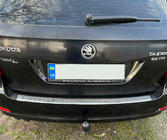 Skoda Superb 2009–2015 Aizmugurējā bampera uzlika Carmos V1 (SW, nerūsējošais tērauds) foto 1