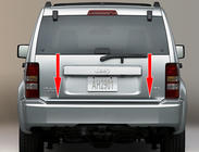 Jeep Cherokee/Liberty 2007–2013 Bagāžnieka malas uzlika (nerūsējošā tērauda) foto 2